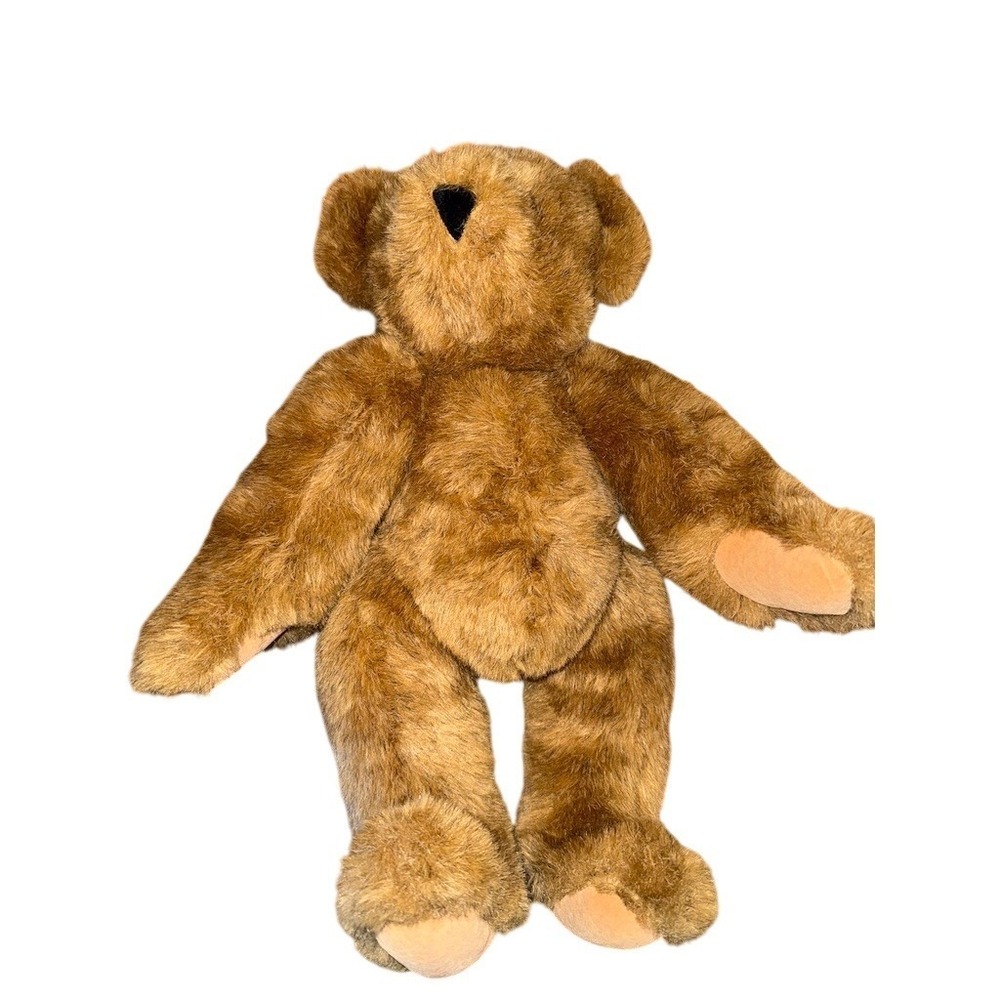 Vermont Teddy Bear Company Jointed Brown Teddy Bear Plush 15 in Poseable